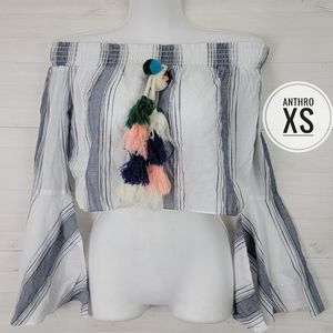 XS Anthropologie Off Shoulder Crop Top